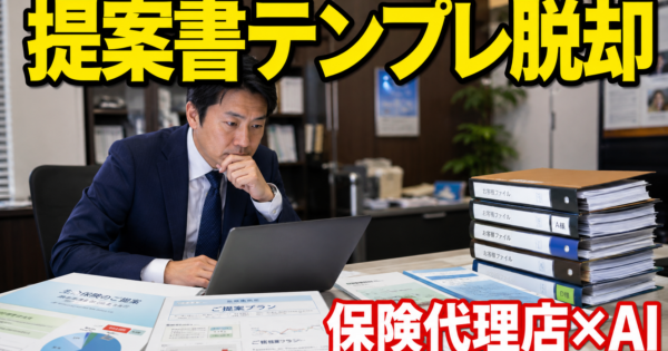 保険代理店の『ヒアリングシート・提案書』AIエージェントの作り方【士業近接2026】