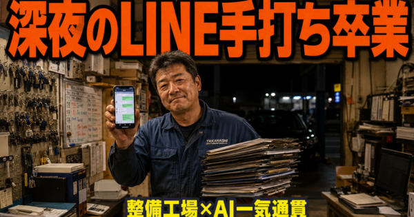 自動車整備工場の『見積→修理進捗→納車案内』一気通貫AIエージェントの作り方【整備業2026】