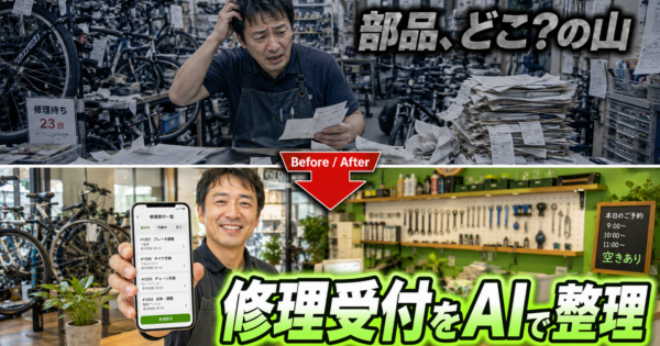 自転車店の朝の混雑を救う「受付トリアージAI」【電動アシスト時代の修理対応2026】