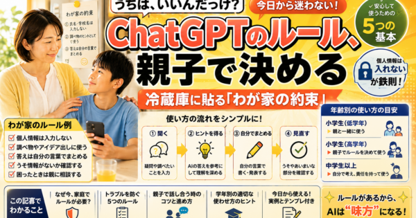 子どもとChatGPT、家庭ルールを親子で作る夏【2026】