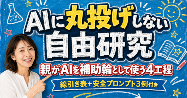 自由研究×AI、丸投げしない使い方｜4工程線引き表【2026夏】