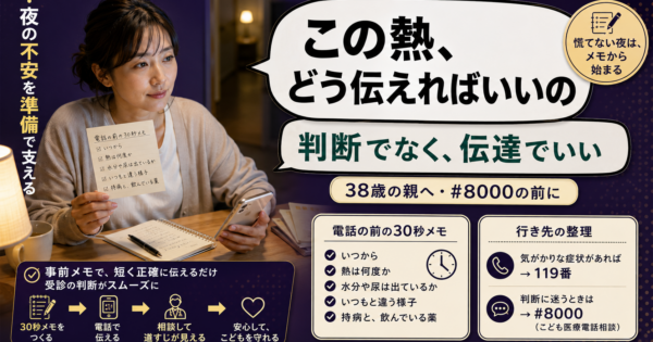 子どもの夜間発熱、#8000に電話する前に｜AIで3分の情報整理【2026】