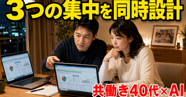共働き40代の『世帯AIライフプラン』教育費・住宅ローン・親の介護を同時設計する方法【2026年版】