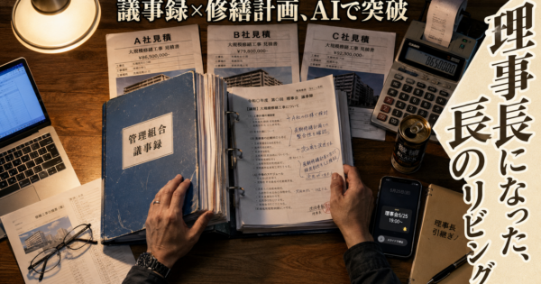 マンション管理組合の『議事録×修繕計画』AIエージェント完全ガイド【理事長2026】