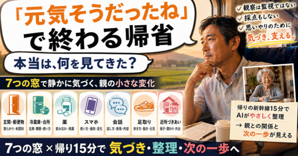帰省は年に2回。親の暮らしをAIで確かめ、次の一手へ【2026】
