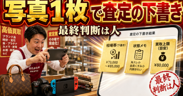リサイクルショップの査定をAIで——大手の「写真で数秒査定」を、専用システムなしの中小・古物商がChatGPT1本でどこまで自前再現できるか【2026】