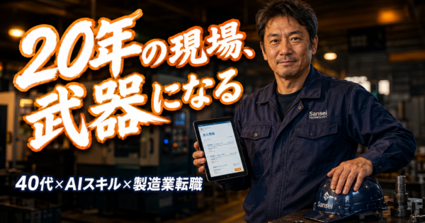 40代製造業の現場リーダーが『AIスキル × 工場転職』で年収アップする方法【製造業転職ガイド2026】