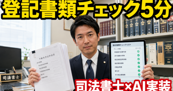 司法書士事務所の『不動産登記書類チェック』AIエージェントの作り方【士業2026】