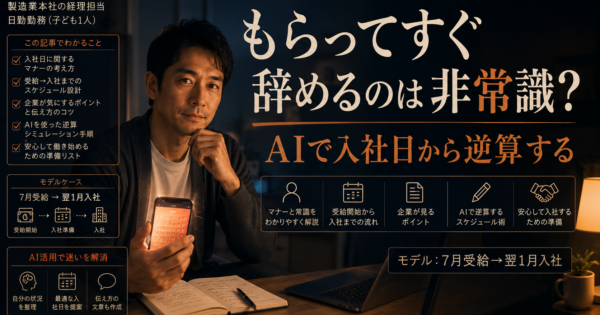 夏のボーナス後の転職タイミング｜AIで入社日から逆算する【2026】