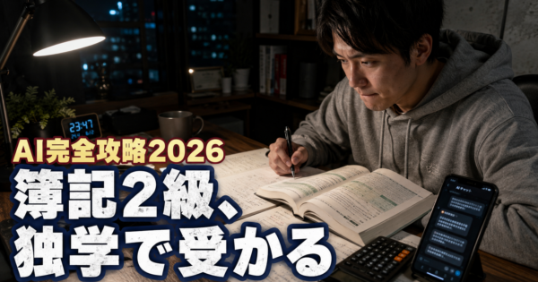 簿記2級×AI独学｜2回落ちた人から間に合わせ方まで【2026】